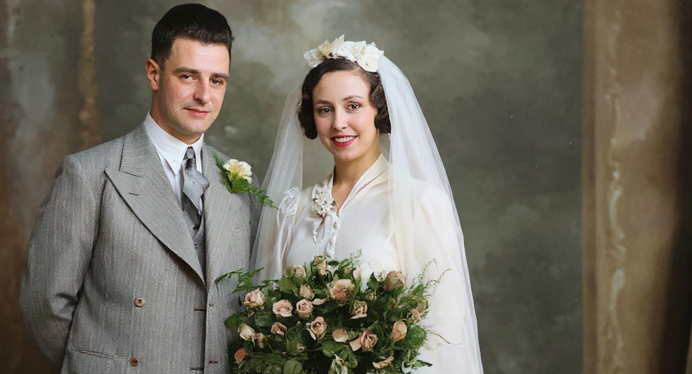 Restored wedding photo